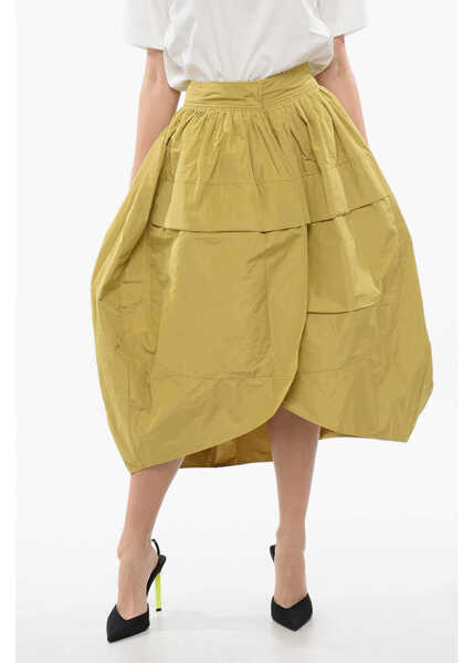 Fuste casual Jil Sander Gathered Taffetas Skirt Yellow Femei (BM 17158862) 1