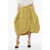Jil Sander Gathered Taffetas Skirt Yellow