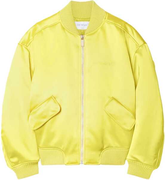 Bomber jacket Off-White Padded Duchesse Bomber Jacket With Front Zip Yellow Femei (BM 17158895) 1