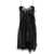 Off-White Nappa Wrap Slip Dress With Lace Hems Black