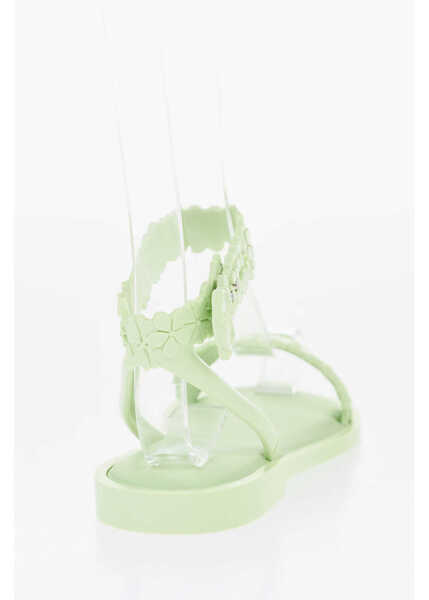 Sandale fara toc Viktor & Rolf Melissa Rubber Blossom Sandals With Ankle Strap Green Femei (BM 17158916) 2