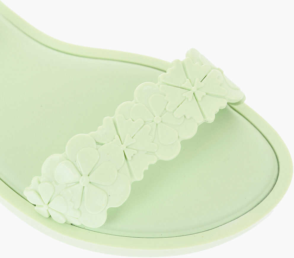 Sandale fara toc Viktor & Rolf Melissa Rubber Blossom Sandals With Ankle Strap Green Femei (BM 17158916) 4