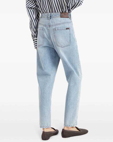 Blugi Brunello Cucinelli Straight Jeans ICONIC BLU DENIM Femei (BM 17159231) 4