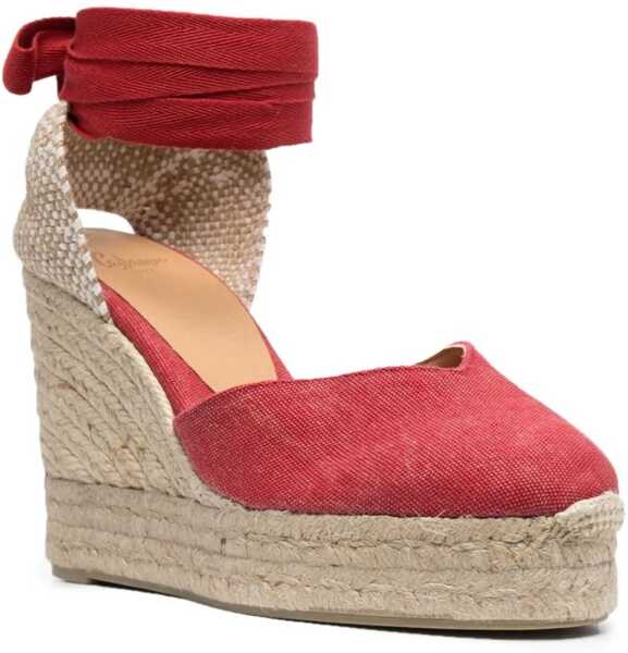 Sandale cu platforma CASTAER Espadrille Clear RED Femei (BM 17159843) 2