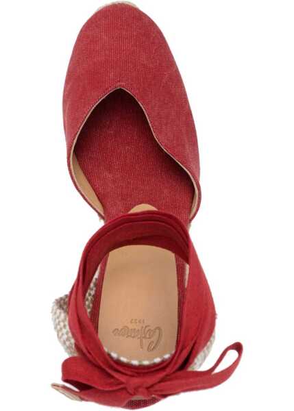Sandale cu platforma CASTAER Espadrille Clear RED Femei (BM 17159843) 4