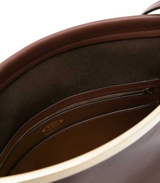 Genti de umar TODS Small Leather Bucket Bag BROWN Femei (BM 17159870) 4