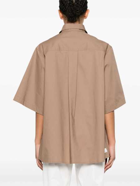 Camasi Nine in the morning Nine In The Morning Brown Cotton Blended Shirt BROWN Femei (BM 17160880) 4