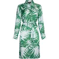 Rochii Liu Jo Mini Dress With Green And White Leaves Printed Femei