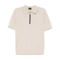 Tricouri Polo Paul Smith Beige Cotton Polo With Zip Barbati