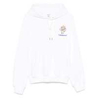 Bluze de trening 'Diamond Column' White Hoodie With Drawstring Hood And Logo Print On The Front In Cotton Man Barbati