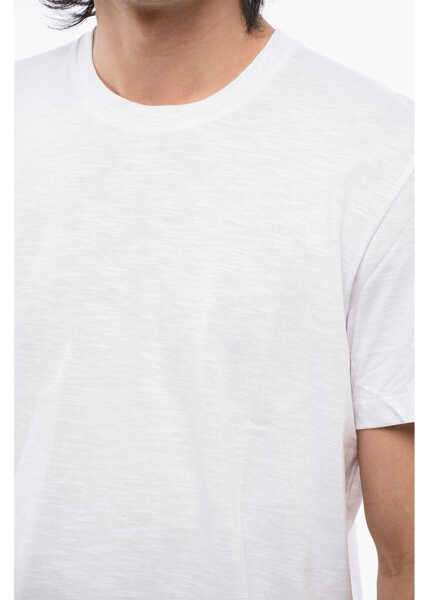 Tricouri Neil Barrett Monochrome Yoke Back Cotton T-Shirt White Barbati (BM 17164685) 3