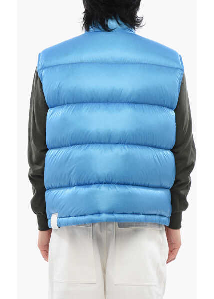 Geci de iarna Jil Sander Recycled Nylon Sleeveless Down Jacket With Front Zip Light Blue Barbati (BM 17164706) 2