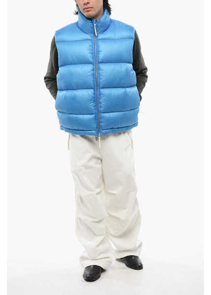 Geci de iarna Jil Sander Recycled Nylon Sleeveless Down Jacket With Front Zip Light Blue Barbati (BM 17164706) 4