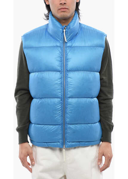 Geci de iarna Jil Sander Recycled Nylon Sleeveless Down Jacket With Front Zip Light Blue Barbati (BM 17164706) 1