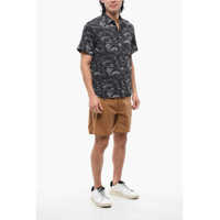 Camasi casual Woolrich pentru Barbati - Camasi casual Woolrich Allover Print Short Sleeved Shirt Black Barbati (BM 17164736) - B-mall.ro