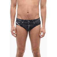 Slipi Denim Effect Stretch Fabric Bmbr-Alfie Sw Swim Brief Barbati