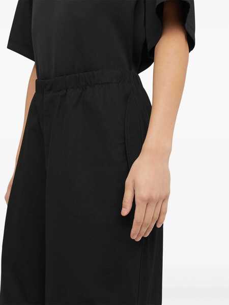 Pantaloni casual Jil Sander Baggy Fit Cotton Pants With Drawstringed Ankles Black Barbati (BM 17164787) 5