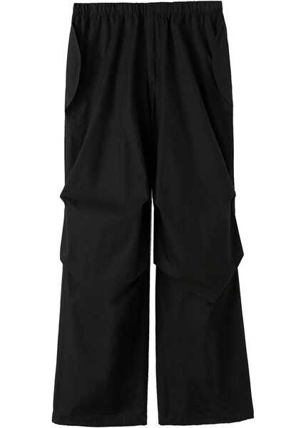 Pantaloni casual Jil Sander Baggy Fit Cotton Pants With Drawstringed Ankles Black Barbati (BM 17164787) 1