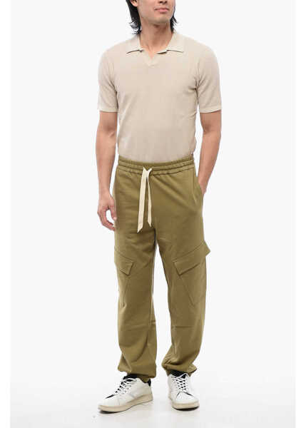 Pantaloni de trening Jil Sander Brushed Cotton Cargo Sweatpants With Cuffs Military Green Barbati (BM 17164916) 4