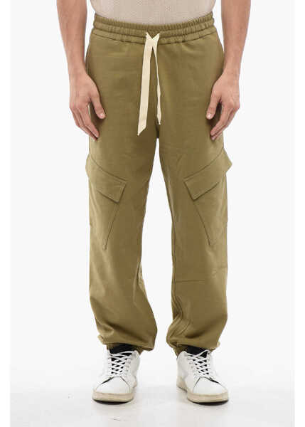 Pantaloni de trening Jil Sander Brushed Cotton Cargo Sweatpants With Cuffs Military Green Barbati (BM 17164916) 1