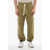 Jil Sander Brushed Cotton Cargo Sweatpants With Cuffs Military Green