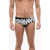 DSQUARED2 Stretch Nylon Swim Briefs With Contrast Logo Black & White