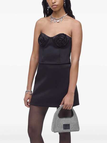 Genti de mana Marc Jacobs The Mini Sack Metallic Handbag With Logo Patch On The Rear And All-Over Crystal Embellishments In Tech Fabric Woman GREY... (BM 17166043) 2