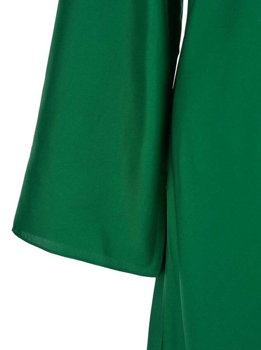 Rochii ROHE Green Long Crewneck Dress In Silk Woman GREEN Femei (BM 17166661) 3