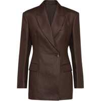 Geci Brunello Cucinelli Shiny Linen Jacket With Shiny Details Femei