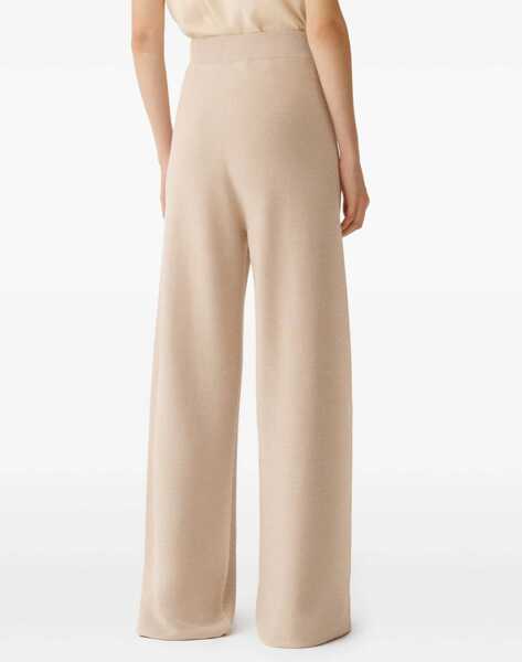 Pantaloni casual Fabiana Filippi Organic Cotton And Lurex Pants BEIGE Femei (BM 17171957) 4