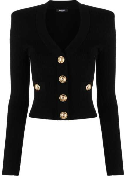 Cardigane Balmain Cropped Cardigan BLACK Femei (BM 17172269) 1
