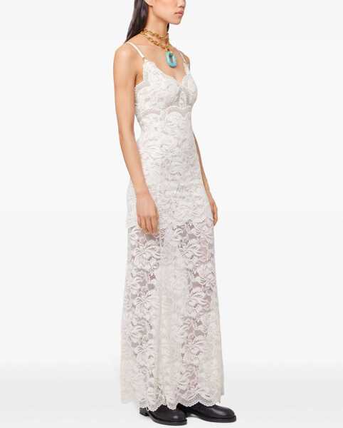 Rochii casual RABANNE Long Lace Dress IVORY Femei (BM 17172281) 3