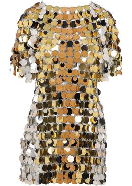 Rochii casual RABANNE Sparkle Discs Mini Dress GOLD Femei (BM 17172287) 1