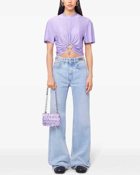 Tricouri RABANNE Cropped T-Shirt LILAC Femei (BM 17172326) 2