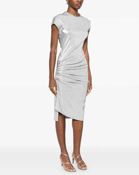 Rochii casual RABANNE Dress With Drape SILVER Femei (BM 17172335) 3