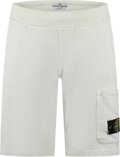 Pantaloni scurti Stone Island Sweatshirt Shorts WHITE Baieti (BM 17172371) 1