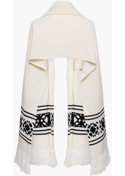 Esarfe Max Mara Crochet Wool And Cashmere Peplo Scarf White Femei (BM 17172542) 1