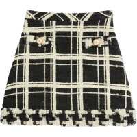 Fuste Macro Check Tweed Mini Skirt Femei