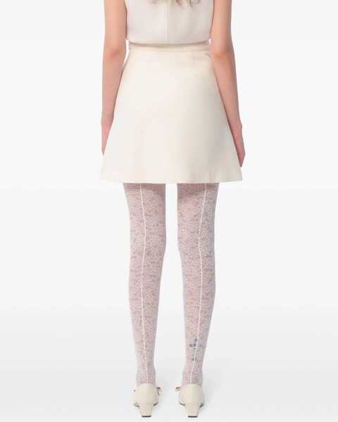 Fuste Valentino Garavani Crepe Couture Mini Skirt WHITE Femei (BM 17172686) 4
