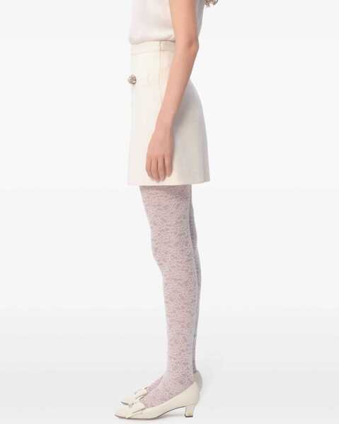 Fuste Valentino Garavani Crepe Couture Mini Skirt WHITE Femei (BM 17172686) 5