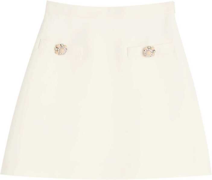 Fuste Valentino Garavani Crepe Couture Mini Skirt WHITE Femei (BM 17172686) 1