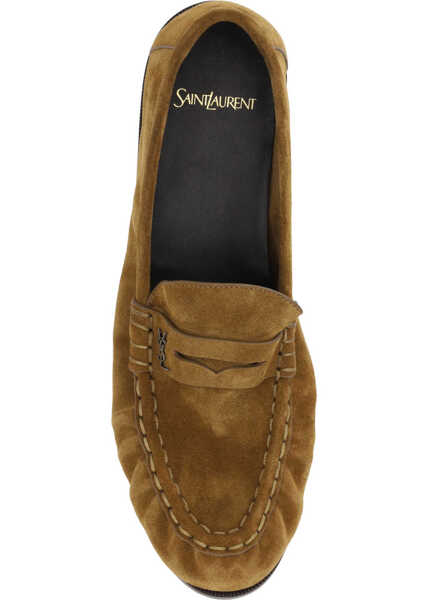 Mocasini Saint Laurent Suede Loafers CAMEL Barbati (BM 17172899) 4