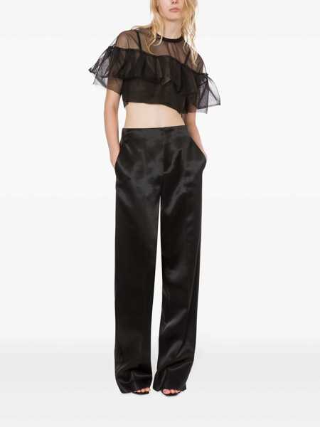 Pulovere Philosophy Transparent shirt with ruffle Black   Femei (BM 17173099) 2