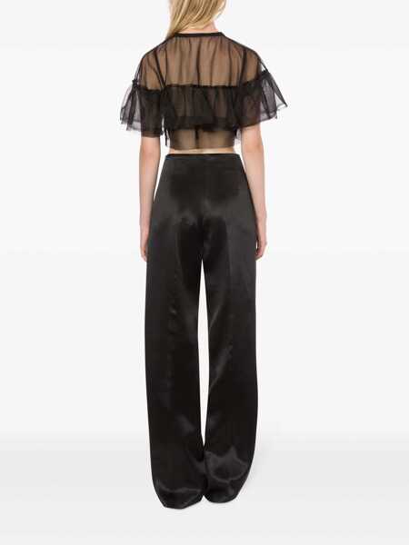 Pulovere Philosophy Transparent shirt with ruffle Black   Femei (BM 17173099) 3