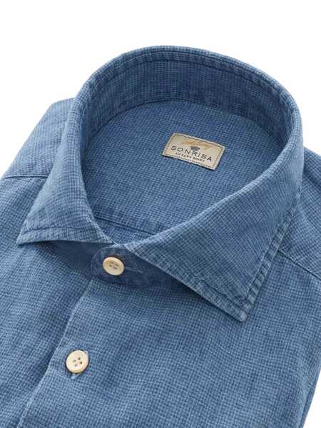 Camasi casual Sonrisa MAN SHIRT Blue Barbati (BM 17173162) 2