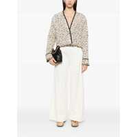 Pantaloni casual forte_forte Dama - Pantaloni casual forteforte ForteForte Cotton Wide-Leg Trousers Beige Femei (BM 17174005) - B-mall.ro