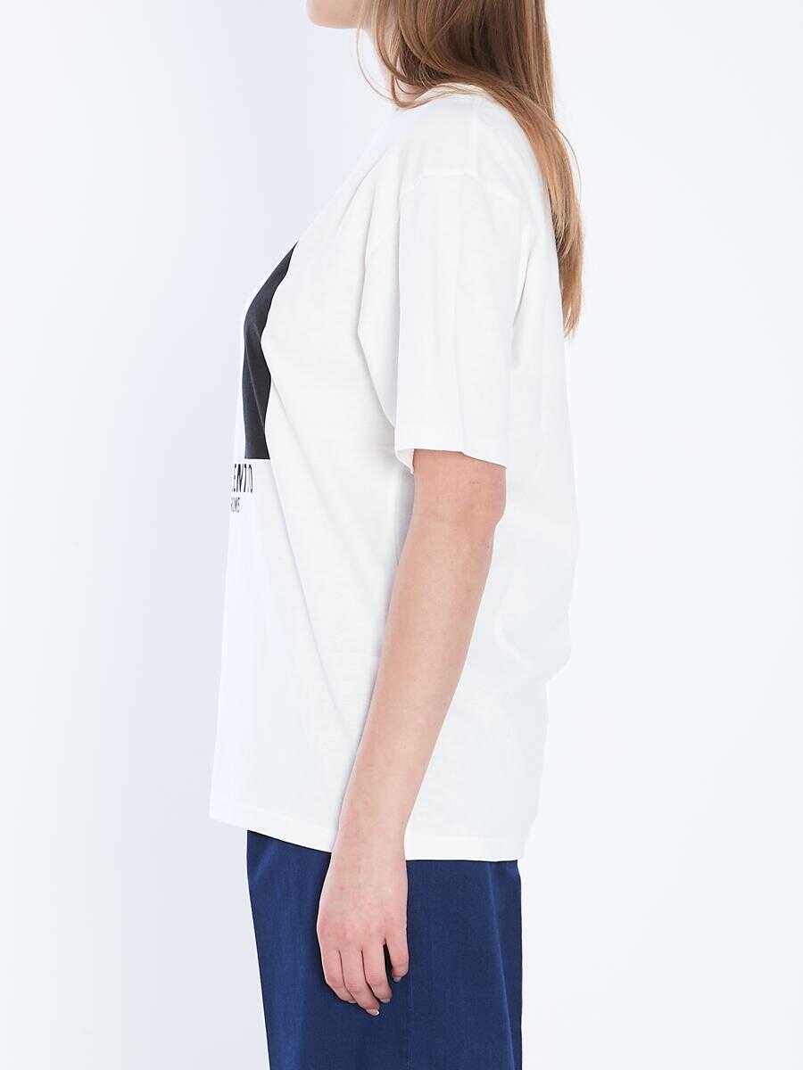 Tricouri Valentino Garavani Chez Valentino Garavani T-Shirt WHITE Femei (BM 17175427) 3