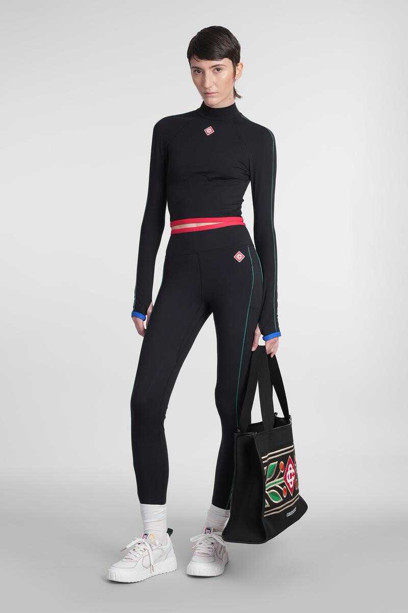 Pantaloni casual Casablanca Casablanca Leggings Black Femei (BM 17175730) 2