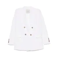 Sacouri Ermanno Firenze Linen And Cotton Embroidered Blazer Jacket Femei