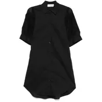 Rochii Ermanno Firenze Lace Detail Cotton Shirtdress Femei